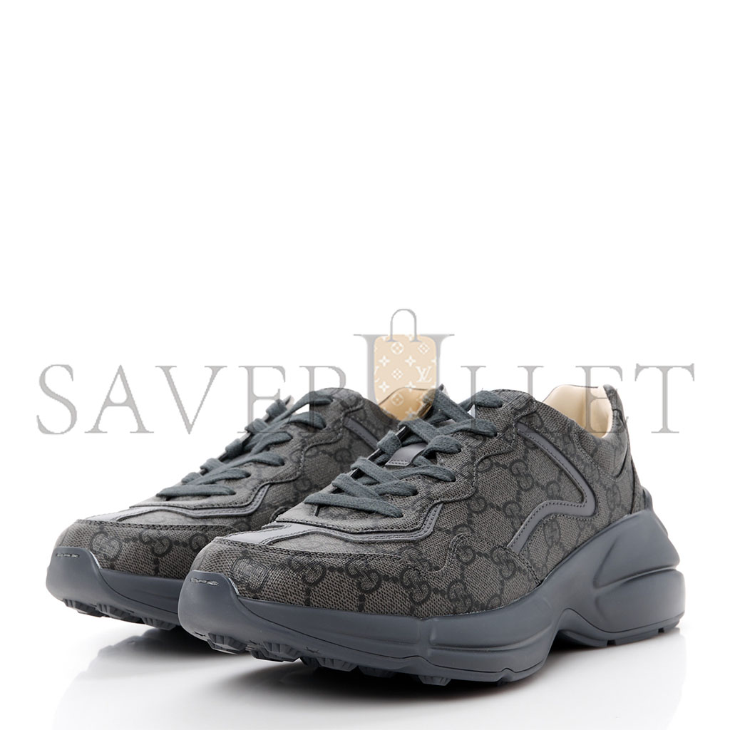 GUCCI GG SUPREME MONOGRAM APOLLO CALFSKIN MENS RHYTON SNEAKERS
